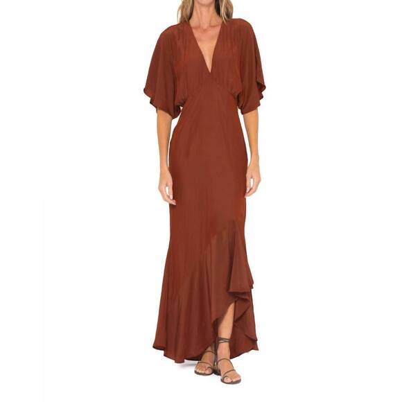 NEW JBQ women's rumi dress in cognac